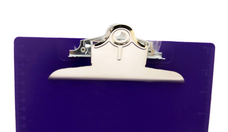 Saunders 21606 Recycled Plastic Clipboard w/Ruler Edge, 1" Clip Cap, 8 1/2 x 12 Sheets, Purple - Image 4